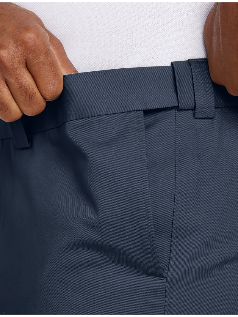 Big + Tall Essentials Flat-Front Twill Pants Navy 52 x 30