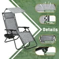 Devoko Patio Zero Gravity Chair Outdoor Folding Recliner Lounge Chair