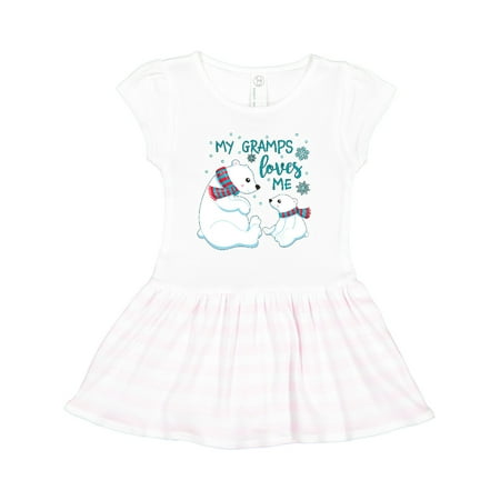 

Inktastic My Gramps Loves Me- Cute Polar Bears Gift Toddler Girl Dress