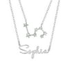Personalized Zodiac Constellation Script Name Necklace