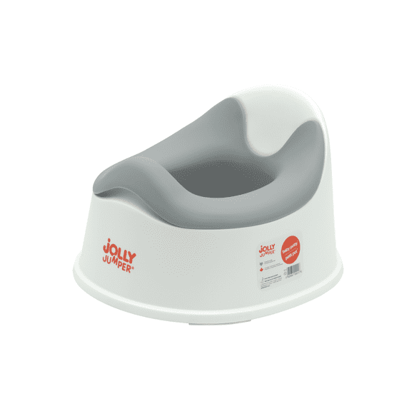 Jolly Jumper Baby Potty | Comfortable Toddler Potty Chair for Easy Potty Training | Quick-Rinse Design | White