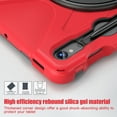 thumbnail image 5 of Case for Samsung Galaxy Tab S9 11.0" 2023, Kids Friendly Rugged Cover Built-in 360° Rotatable Stand-Hand/Shoulder Strap/Pencil Holder for Galaxy Tab S9 FE 10.9" 2023, Red, 5 of 10
