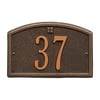 Whitehall Products Cape Charles 1-Line Petite Wall Plaque in Bronze