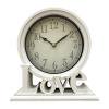 Rustic Desk Clock, Mantel Clocks, Table Clocks, Shelf, Digital Silent Fireplace White