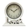 Rustic Desk Clock, Mantel Clocks, Table Clocks, Shelf, Digital Silent Fireplace White