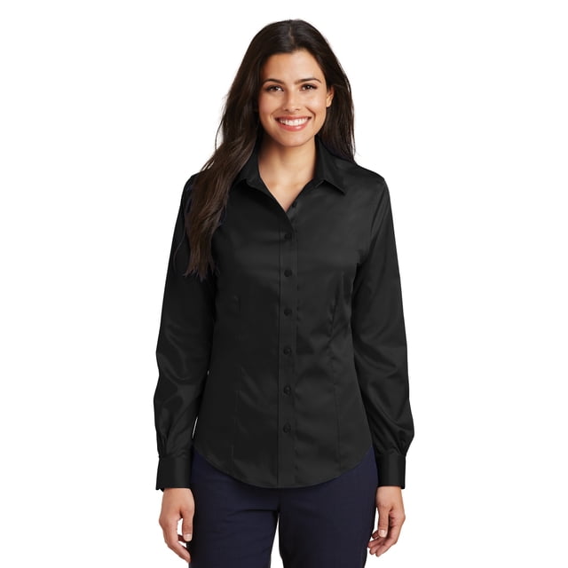 Camisa de sarga sin planchado Port Authority® para mujer. L638 Autoridad Portuaria L638