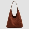 thumbnail image 2 of Women’s Trendy Suede Tote Bag Shoulder Bags for Women Fall Underarm Bag Winter Work Purses Suede Travel Handbag Large Capacity Brown, 2 of 6