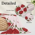 thumbnail image 2 of Red Roses Valentine's Day Pillow Covers, Linen Long Throw Pillow Case, Spring Floral Romantic Botanical Holiday Pillow Protector Decorative Cushion Cover for Living Room/Bedroom 24" x 36", 2 of 8