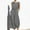 Gray, variant on Womens Cotton Linen Jumpsuits Sleeveless Loose Wide Leg Jumpsuit Crewneck Elastic Waist Long Pant Romper with Pockets