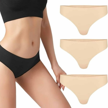 Aura Invisible Camel Toe Thong  Aura Underwear  Aura Panties  High Waisted Seamless Thongs for Ladies No Show Panty Pack