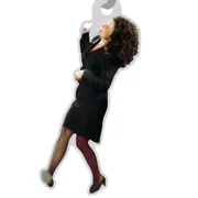 Seinfeld TV Show Elaine Little Kicks Dance Funny Gag Keychain