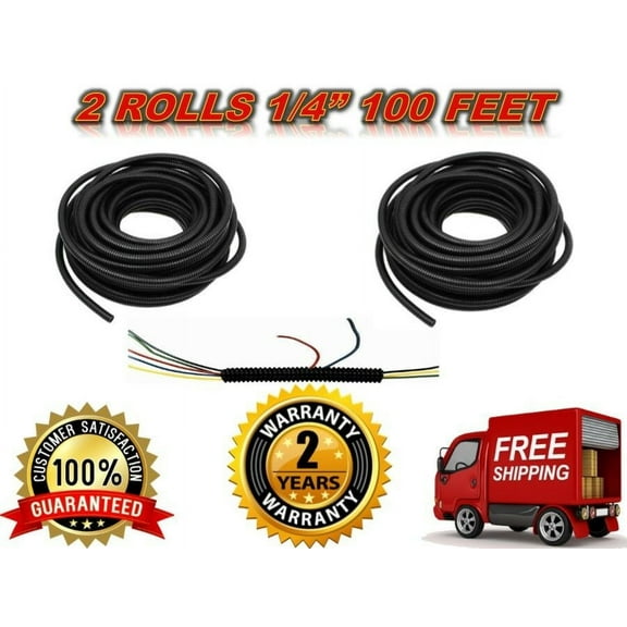 American Terminal SLT14-200<BR/> 200 feet 1/4" split loom wire tubing hose cover auto home marine