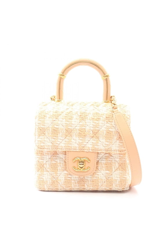 Pre-Owned Chanel Matelass Top Handle 2-Way Shoulder Bag/Handbag, Fabric Leather, Women's,...