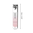 thumbnail image 4 of Unique Bargains 1pc Gradient Small Carbon Steel Flat Nail Clippers 2.36" Length Pink, 4 of 6