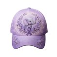 thumbnail image 2 of Alzheimers Awareness Hats For Women Men Purple Ribbon Alzheimer'S Awareness Support Baseball Cap Unisex Floral & Hummingbird Print Hat, 2 of 3