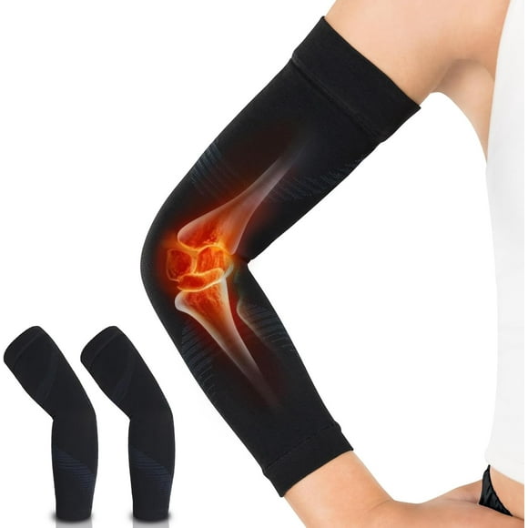 Arm Compression Sleeve for Men, Women - 20-30mmHg Medical Graduated with UV Protection - For Tendonitis, Arthritis