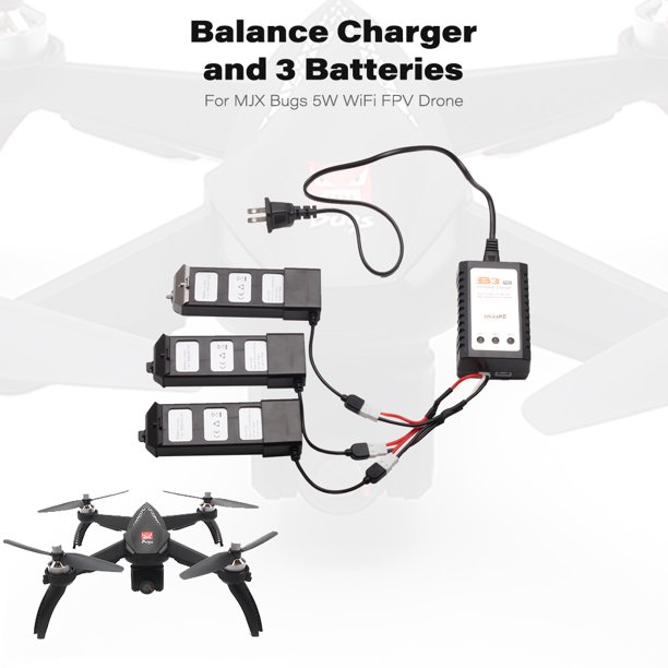 MJX Bugs 5W Battery Balance w/ 3 Batteries for MJX Bugs 5W WiFi FPV B5W Drone