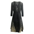 thumbnail image 5 of Pompotops Robe Chandail Décontractée Mode Femme Col Rond Manches Longues Imprimé Positionnement, 5 of 5