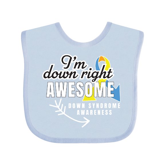 Inktastic Im Down Right Awesome Down Syndrome Awareness with Arrow Boys or Girls Baby Bib