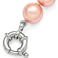 thumbnail image 5 of Sterling Silver Majestik Rh-Pl 10-11mm Pink Imitation Shell Pearl Necklace (18 X 10) Made In Canada qmjn10p-18, 5 of 5