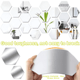 thumbnail image 4 of Juego de espejos acrílicos hexagonales plateados (46 x 40 x 23 mm, 80 x 70 x 40 mm, 126 x 110 x 63 mm), 4 of 8