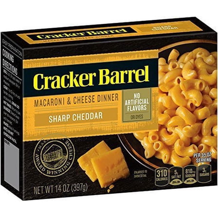 Cracker Barrel Macaroni and Cheese, Sharp Cheddar (PACK OF 3)