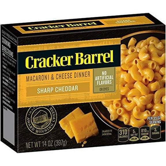 Cracker Barrel Macaroni and Cheese, Sharp Cheddar (PACK OF 3)