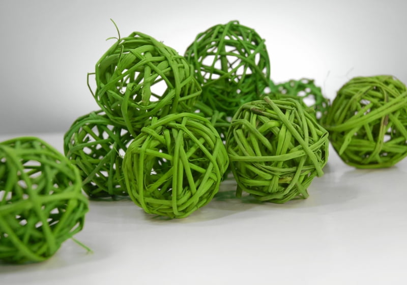 Natural 2 Inch Twig Balls Lime Green 12 Balls Pkg Walmart Com