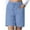 Womens Shorts Blue, variant on Womens Shorts with Pockets and Drawstring Elastic Waist Casual Solid Color Loose Wide Leg Breathable Going-Out Loungewear Bermuda Short
