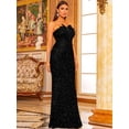thumbnail image 6 of Black Sequin Strapless Mermaid Evening Gown For Formal Events, 6 of 6