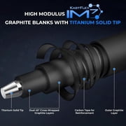 KastKing Casting Spinning Fishing Rods,Travel Rod with Titanium Solid Tip, Power Transition System-Megatron Titanium Telescopic Rod