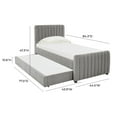 thumbnail image 7 of TOV Furniture Angela Grey Velvet Trundle in Twin, 7 of 7