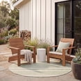 thumbnail image 3 of Safavieh Courtyard Caroline Striped Indoor/Outdoor Area Rug, Beige/Sweet Pea, 4' x 4' Round, 3 of 10