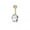 Gold, variant on Belly Button Navel Rings Cubic Zircon Gem Body Piercing Jewellery Button Stud-Silver A