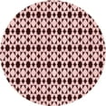 thumbnail image 1 of Ahgly Company Machine Washable Indoor Round Transitional Brown Red Area Rugs, 8' Round, 1 of 7