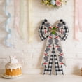 thumbnail image 6 of REZUOFI 1 Pcs Easter Wreath Bow Decoration with Bunny Carrot Print for Front Door Wall Tree Indoor Outdoor Party Spring Holiday Decorations, 6 of 6