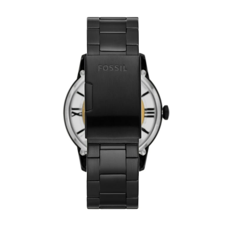 Fossil Men's 44mm Townsman Automatic Black Stainless Steel Watch (ME3197)