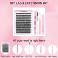 thumbnail image 2 of Kit de extensión de pestañas LAUBESS Lash Clusters con adhesivo y removedor, 2 of 7