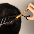 thumbnail image 6 of Unique Bargains Professional Hair Cutting Scissors Black Gold Tone Haircut Scissors 0.91"x0.67" Stainless Steel, 6 of 7
