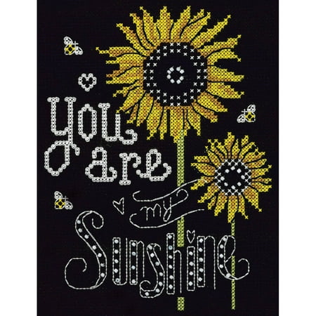 You Are My Sunshine Counted Cross Stitch Kit, 8" x 10", 14-Count
