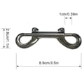 thumbnail image 2 of Snap Hooks Double Ended Bolt Snaps Trigger Snaps Clasp Buckle Trigger Clip Best Spring Pet Buckle Key Chain for Linking Dog Leash Collar Handmade Crafts Project, Plating and Oil Seal, 5PCS Black, 2 of 7