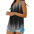 thumbnail image 6 of Tank Tops for Women under $5 Sleeveless V-Neck Print Basic Casual Flowy Summer T-Shirt Gray S, 6 of 6
