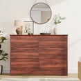 thumbnail image 1 of Cómoda moderna de madera con 6 cajones – Gran espacio de almacenaje – Diseño alto y superficie amplia – Perfecta para dormitorio, sala o pasillo – Armario organizador funcional – Acabado nogal rojo, 1 of 7