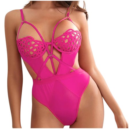 

Mackneog New Women Lace Lingerie Underwear Teddy Bodysuit Jumpsuit Sleepwear Embroidery Summer Gift