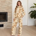 thumbnail image 3 of Renewold 2 Piece Lounge Sets for Women Workout Pants with Pockets High Neck Sweatshirts Set Animal Pattern Trendy Track Suit Airport Outfits Women's Activewear, Giraffe Floral Print, L, 3 of 7