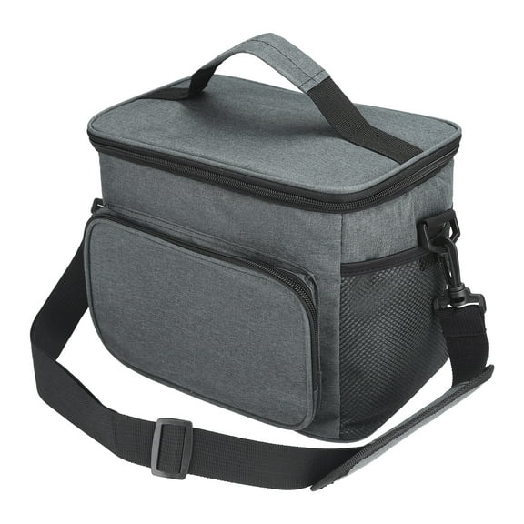 Unique Bargains Insulated Lunch Bag Leakproof Lunch Box for Work Office Gray