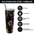 thumbnail image 4 of Mushroom 20 oz Tumbler with Lid and Straw for Women - Insulated Stainless Steel Travel Mug, Ideal Christmas Birthday Gift for Mushroom Lovers, 4 of 5