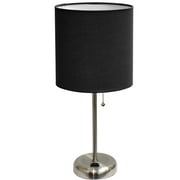 Nursery Lamps Limelights Stick Lamp With Outlet And Fabric Shade