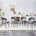 thumbnail image 5 of Dining Chairs Set of 2 Gray Velvet Dining Chairs with Black Legs, Modern Upholstered Accent Chairs for Dining Room & Kitchen,Fabric Dining Chairs, 5 of 19