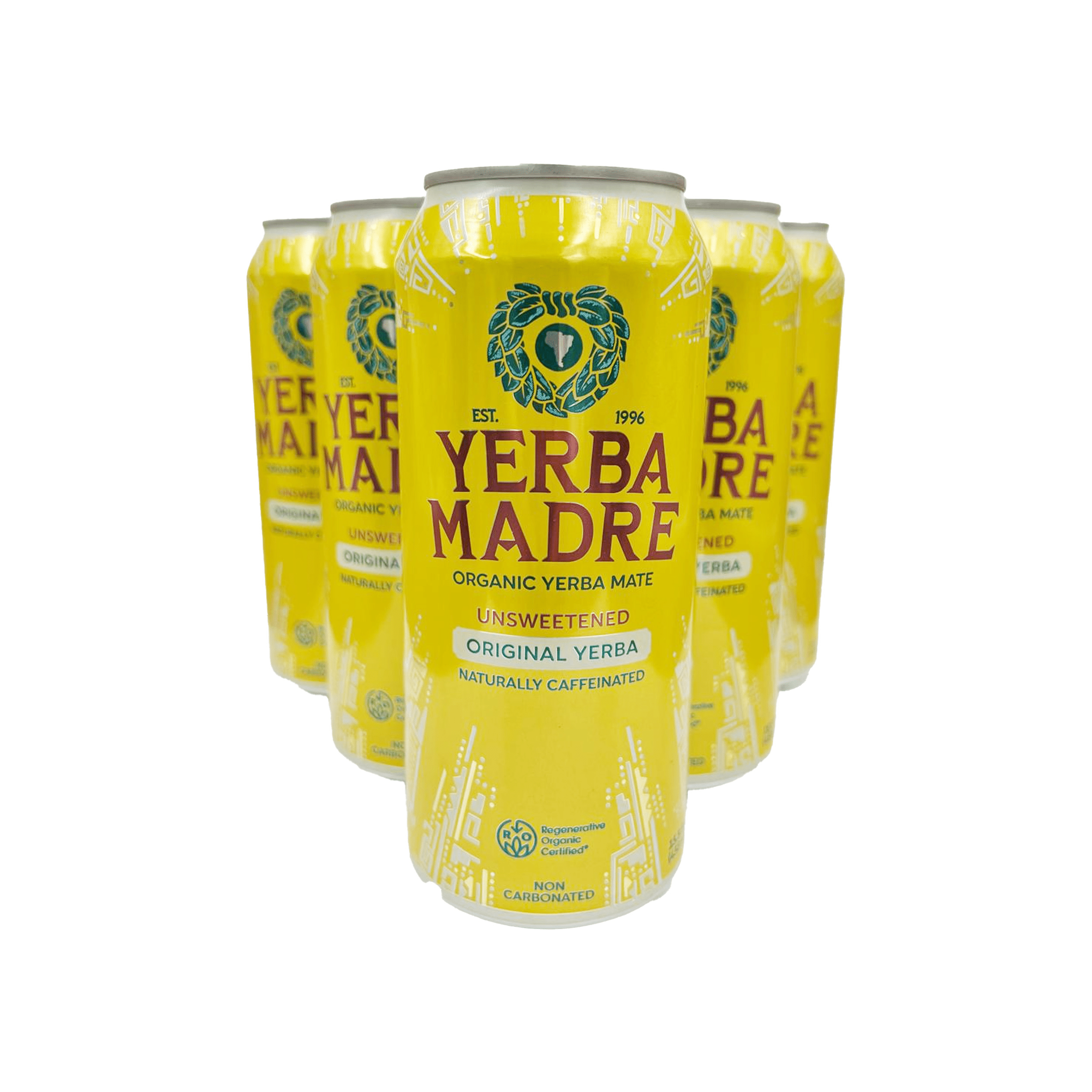 Yerba Madre Unsweetened Original Yerba, 12oz Cans - 6-Pack